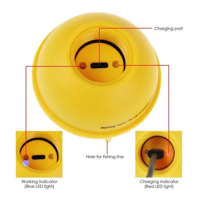 Alt view image 7 of 7 - Portable Fish Finder Large HD Display Wireless Depth Finders for Boats with 147 feet Depth Detection Sensor, Rechargeable Castable Fish Finder Display Fish, Temp