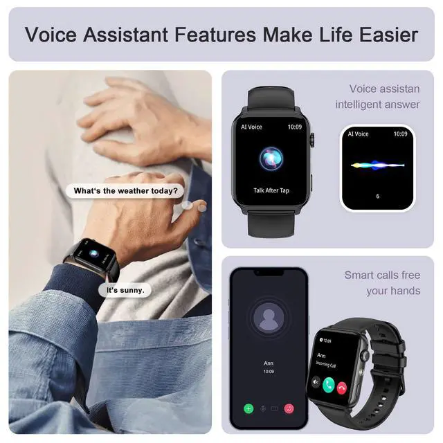Alt view image 4 of 7 - Smart Watches for Men, 1.91" AMOLED Men's Fitness Watch with 2026 Upgrade LED Flashligh, 7-Day Battery, IP68 Waterproof, 24/7 Heart Rate/Sleep Monitor, 120+ Workout Modes for Android iPhone(2 Bands)