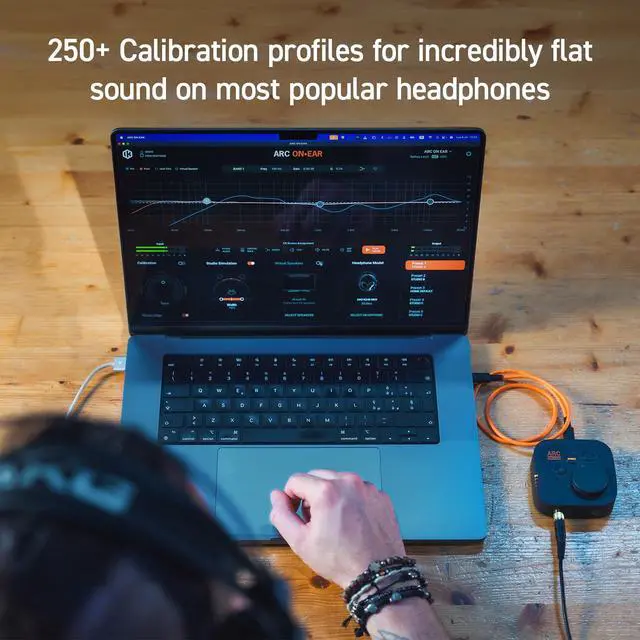 Alt view image 2 of 7 - ARC ONEAR Headphone & In-Ear Monitor (IEM) Correction System with DAC/Amplifier, Virtual Studio Monitoring, Spatial Processing, Calibration Profiles for 250+ Models