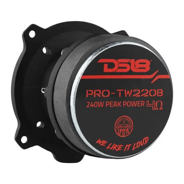 Alt view image 6 of 7 - PRO-TW220B 3 PRO Aluminum Super Bullet Tweeter - 240 Watts Max 120 Watts RMS with Built in Crossover - Extremely high 104 dB Rating - 2 Speakers