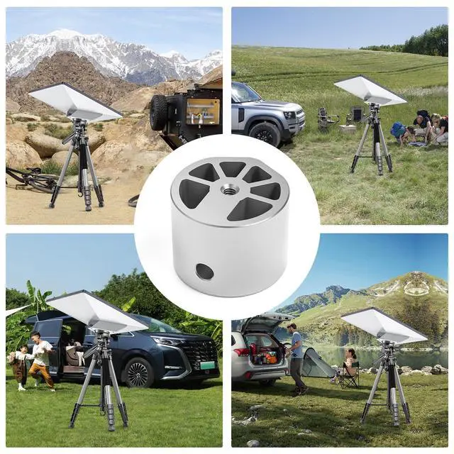 Alt view image 4 of 7 - ® Aluminum Tripod Mount Adapter for 2025 Starlink Mini & Mini X | Fits Starlink Mini & Mini X, 1/4"-20 & 3/8"-16 Threads, Flat & Pipe Mount Compatible, Durable Aluminum, Secure Setup