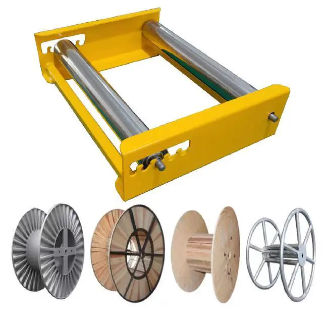 Alt view image 2 of 6 - Cable Drum Roller Reel Dispenser Cable Roller Stand for Wire Reel Diameter 20cm to 50cm width 36cm S
