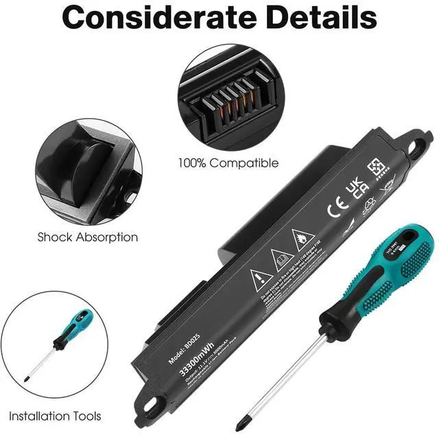 Alt view image 3 of 7 - High Capacity Replacement Battery for Bose SoundLink 33300mWh 11.1V | for Bose SoundLink, 2, 3, II, III, SoundTouch 20, 404600, 330105, 330105A, 330107, 330107A, 359495, 359498, with DIY tool