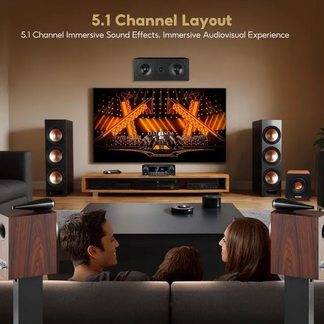 Alt view image 6 of 7 - 800X 8 Inch Powered Subwoofer 150W, HD Audio Active Speaker | 24bit/48KHz Deep Bass Speake with RCA/AUX/LFE Inputs forTPA3116 TPA3255 Integrated Amplifier Home Theater, Gaming, Music