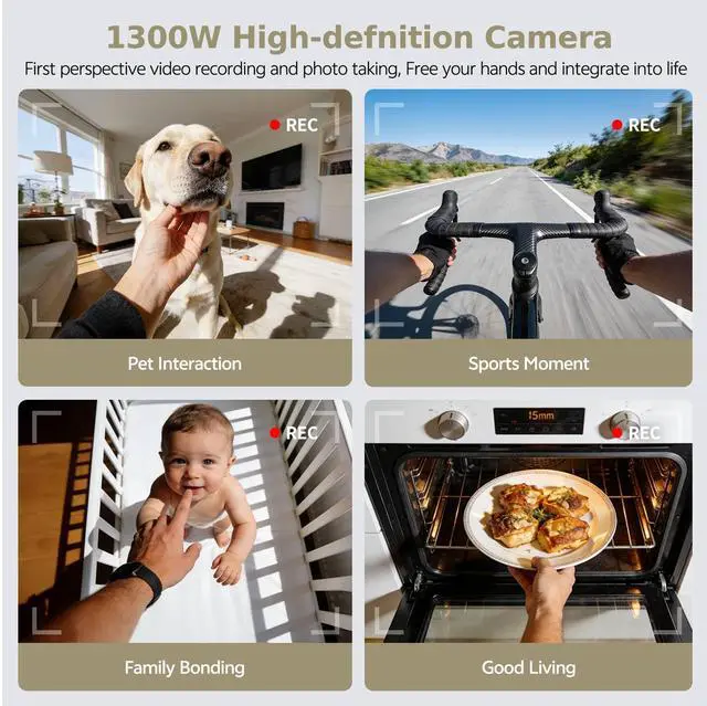 Alt view image 4 of 7 - AI Smart Glasses with 13MP Camera, Bluetooth Audio, Voice Control and Real-Time Translation, Open-Ear Smart Eyewear for Travel, Work and Daily Use