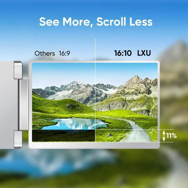 Alt view image 5 of 7 - Laptop Screen Extender Monitor Portable, 1200P Triple Extended Monitor | Plug & Play, 16:10, for 12~16.2" Laptops, Not Compatible M1 M2 M3