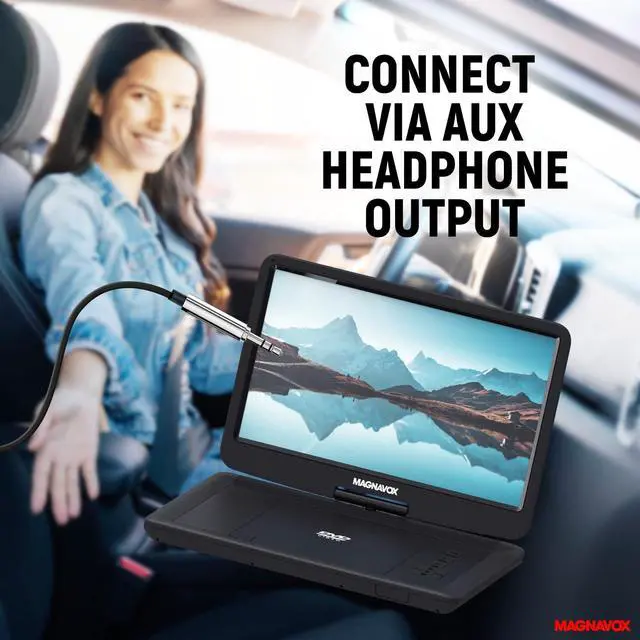 Alt view image 6 of 7 - MTFT754 Portable 11.6 Inch TFT Swivel Screen DVD/CD Player in Black | Rechargeable Battery | Swivel Screen Design | Great for Road Trips | Headphone Jack