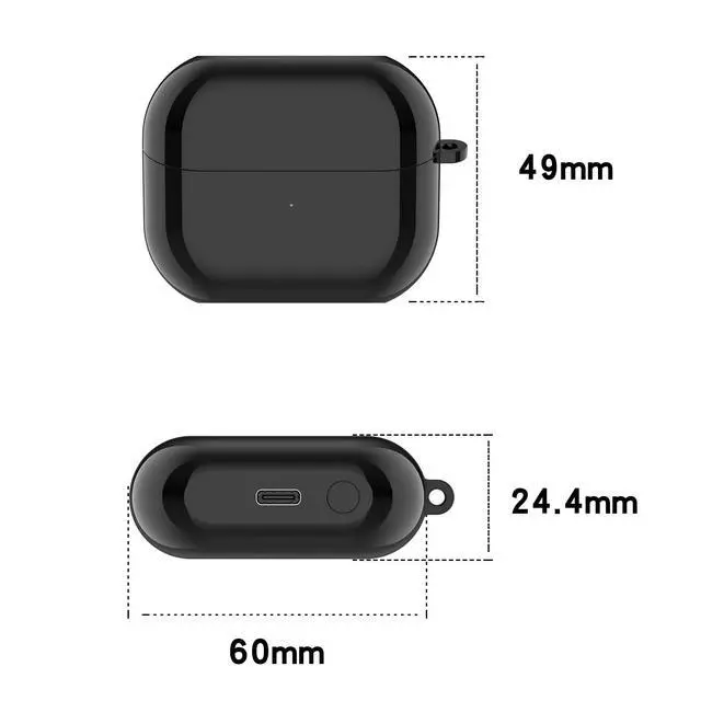 Alt view image 7 of 7 - Charging Case for Samsung Galaxy Buds 3 Pro SM-R630 Replacement Charger Case Dock Cradle with USB C Cable Cord Station for Galaxy Buds 3 Pro Earbuds Accessories (Black)