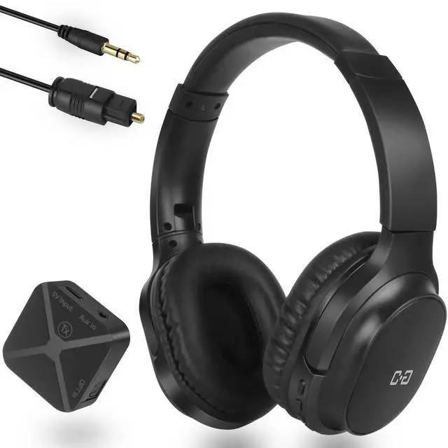 Main image of Wireless Headphones for TV, with 2.4G Transmitter, Optical & 3.5mm Input | Headphones TV for Seniors, Easy Setup, Plug & Play, 100ft Range, 48H Playtime, No Delay, Ideal Gift for Parents and Elderly