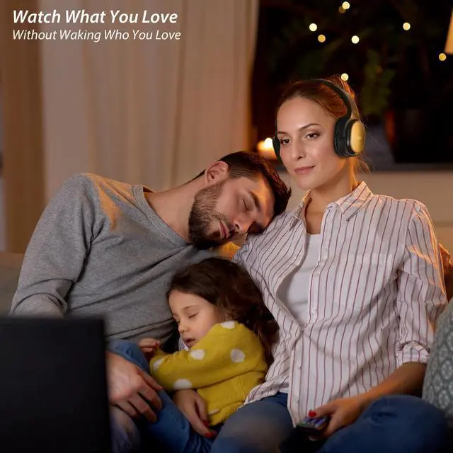 Alt view image 4 of 7 - Wireless Headphones for TV, with 2.4G Transmitter, Optical & 3.5mm Input | Headphones TV for Seniors, Easy Setup, Plug & Play, 100ft Range, 48H Playtime, No Delay, Ideal Gift for Parents and Elderly