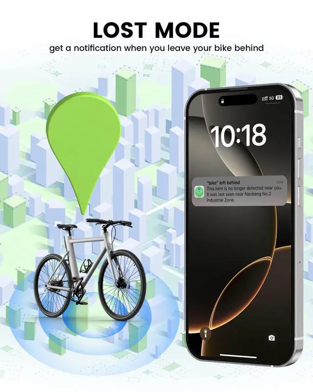Alt view image 3 of 7 - Bike Tracker Compatible with Apple Find My, Rechargeable Anti-Theft | GPS Tracker for Bikes, 8-Month Power Life Bicycle Finder Location Accessories Hidden Under Bottle Holder (iOS Only)
