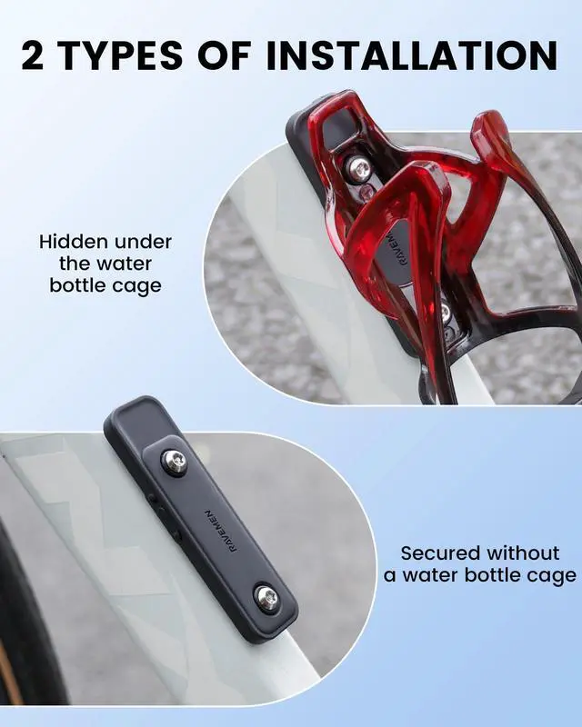 Alt view image 6 of 7 - Bike Tracker Compatible with Apple Find My, Rechargeable Anti-Theft | GPS Tracker for Bikes, 8-Month Power Life Bicycle Finder Location Accessories Hidden Under Bottle Holder (iOS Only)