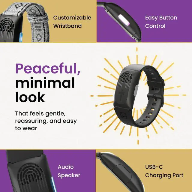 Alt view image 3 of 7 - Audio Bible Watch with 300+ KJV Verses, WWJD Wearable Scripture Speaker Bracelet, Rechargeable Christian Bible Wristband, Faith Based Gift for Men & Women, Black