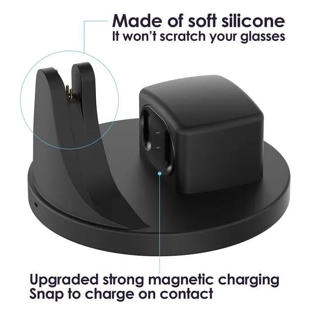 Alt view image 3 of 7 - 2-in-1 Charging Dock Compatible with Ray Ban Meta Display Smart Glasses & Neural Band, Magnetic Fast Charger for RayBan Meta Display Glasses Accessories