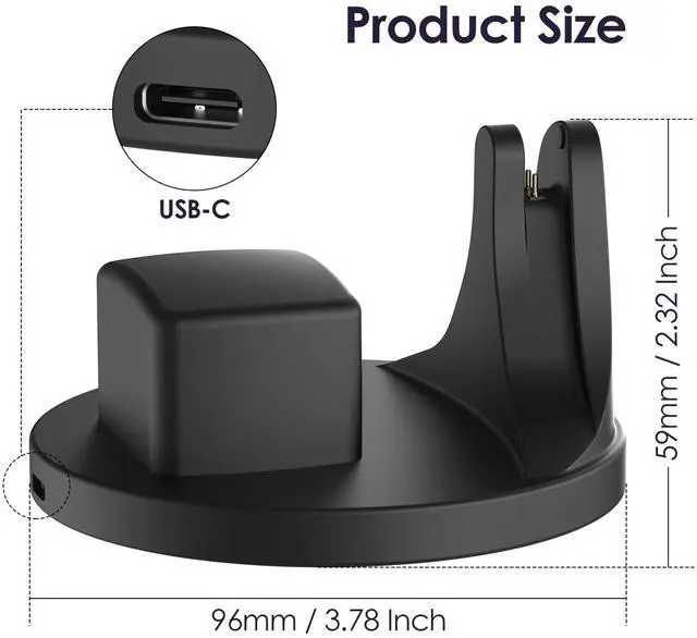 Alt view image 7 of 7 - 2-in-1 Charging Dock Compatible with Ray Ban Meta Display Smart Glasses & Neural Band, Magnetic Fast Charger for RayBan Meta Display Glasses Accessories