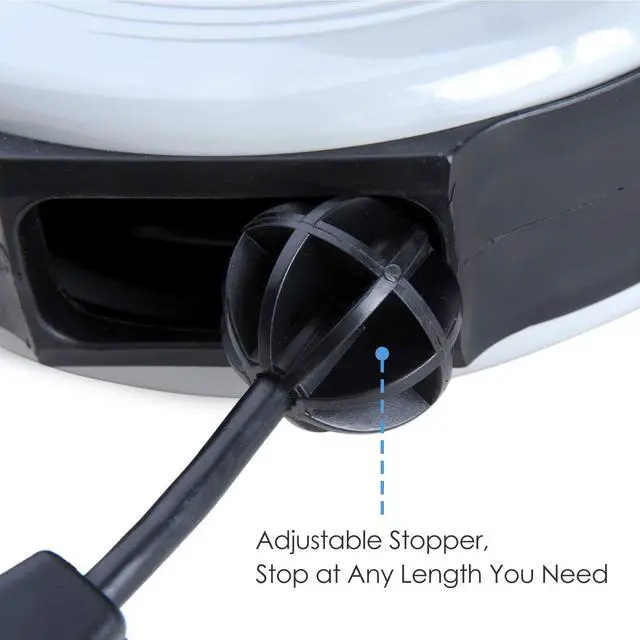 Alt view image 7 of 7 - 25 FT Retractable Extension Cord Reel with 3 Electrical Outlets, 16AWG/3C SJTW Power Cord for Indoor & Outdoor Use, UL Listed
