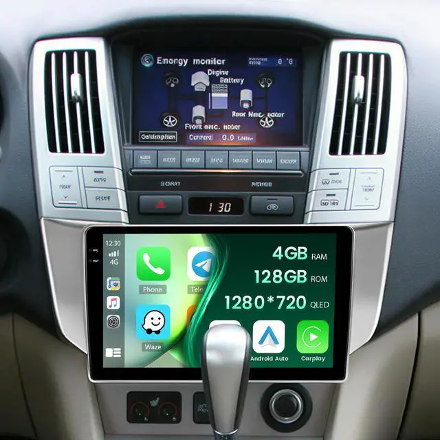 Main image of 4+128G 9" Car Radio for Lexus RX300 RX330 RX350 RX400H 2004-2009 | Touch Screen Car Stereo Wireless CarPlay Android Auto, 5GHz WiFi, Bluetooth 5.0, EQ, DSP, GPS Navigation, 1280 * 720, SWC