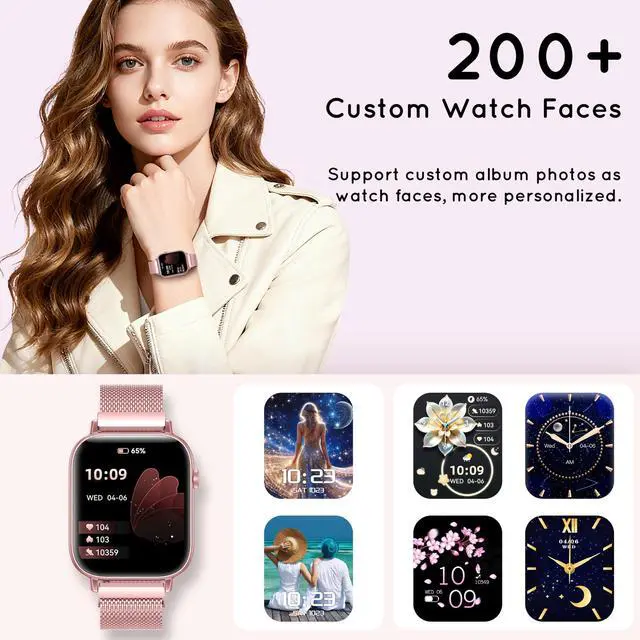 Alt view image 5 of 7 - Smart Watch for Women 1.83" HD Bluetooth Call Step Fitness Tracker 3 Bands | Compatible Android & iPhone Phones Smartwatch with Heart Rate/SpO2/Sleep Monitor, Waterproof 120+ Sports Modes, Purple