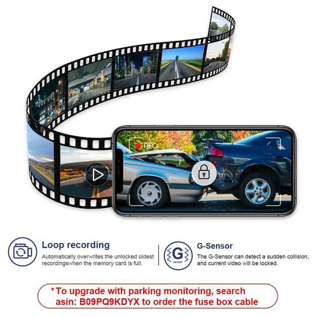 Alt view image 7 of 7 - Front 4K+Rear 1080P Dash Cam Adapts for Toyota GR Supra 2020-2026 (HD2-4031), Integrated OEM Look, 2 Way HD Video, WiFi & APP, Loop Recording, Collision Detection, Easy to Set, 128GB Card