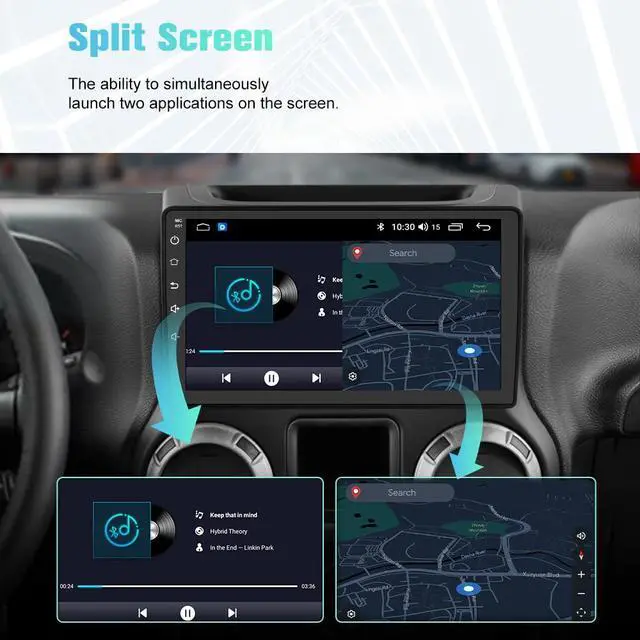 Alt view image 5 of 6 - Car Radio Stereo Upgrade for Dodge RAM 1500 2500 3500 2009 2010 2011 2012,Plug and Play Head Unit with CarPlay Android Auto 4Core 64GB