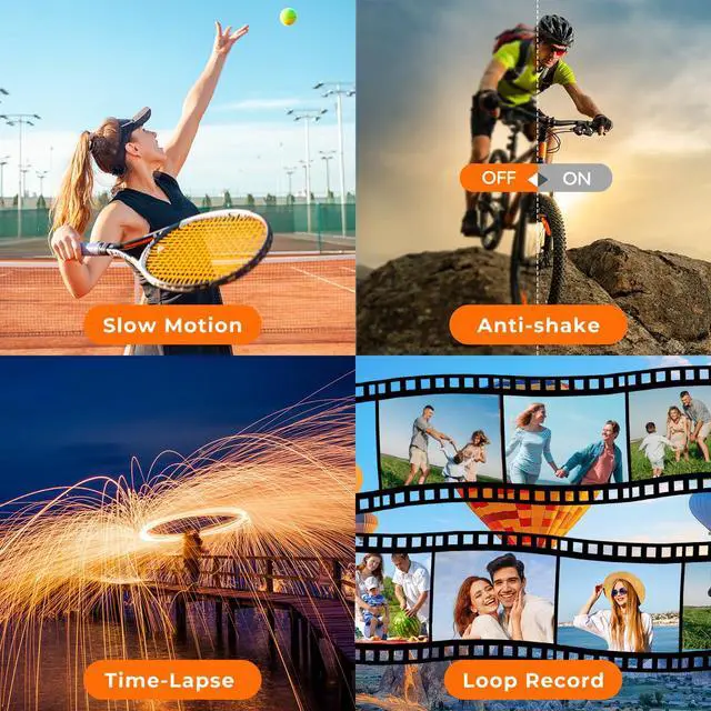 Alt view image 4 of 5 - 5K Video Camera Camcorder 48MP, IR Night Vision Cam Corder, 3.0" 270° Rotation Touch Screen, 16X Digital Zoom Vlogging Camera for YouTube Video Camcorder with Battery, 32GB SD Card & Remote Control