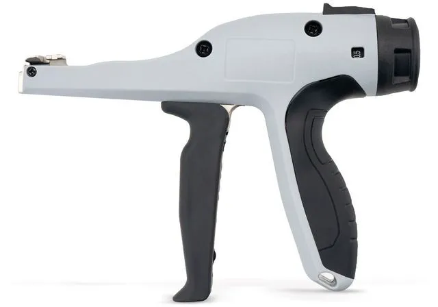 Main image of Low-Impact Cable Tie Gun for Plastic & Nylon Zip Tie, Replace Panduit GTS-E, Ergonomic Zip Tie Gun with Adjustable Tension, 16-Position Knob, Flush Cut, Low Handle Force, Fits 8-50 lb Cable Ties