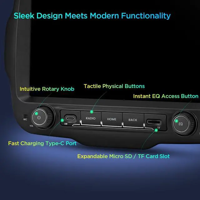 Alt view image 7 of 7 - 9 Android Car Stereo for Jeep Renegade 2015-2020, Octa Core, 6+128G | QLED Touch Screen Android 14 Head Unit, Wireless CarPlay/Android Auto, GPS Navigation, Bluetooth, DSP, 4G, Gyro Sensor