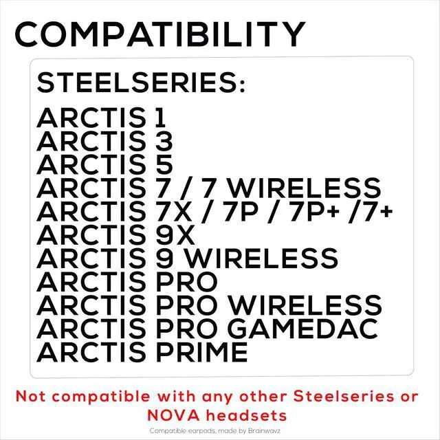 Alt view image 2 of 7 - Gaming Gel Earpads for SteelSeries Arctis 1, Arctis 3, Arctis 5, Arctis 7, Arctis 9X, Arctis Pro & Arctis Prime Headset Headphone Earpads, Memory Foam & PU Leather (Black)