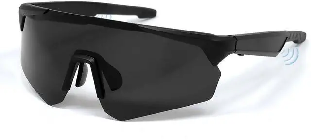 Main image of Polarized Bluetooth Sunglasses for Men,Sport Smart Glasses for Women with Open Ear Music Speakers,Built-in Mic,UV Protection Running Baseball Sunglasses, Cycling Glasses(Black)