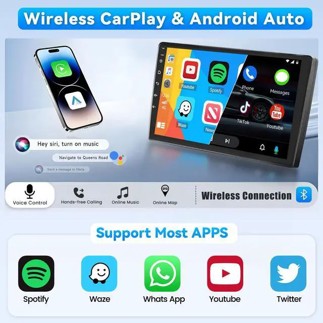 Alt view image 4 of 7 - 4+64G Android 15 Car Radio for Kia Optima K5 2010 2011 2012 2013, 9 inch IPS Touch Screen for Optima K5 Car Stereo Wireless CarPlay Android Auto Bluetooth 5.0 32EQ DSP 1280 * 720 GPS SWC