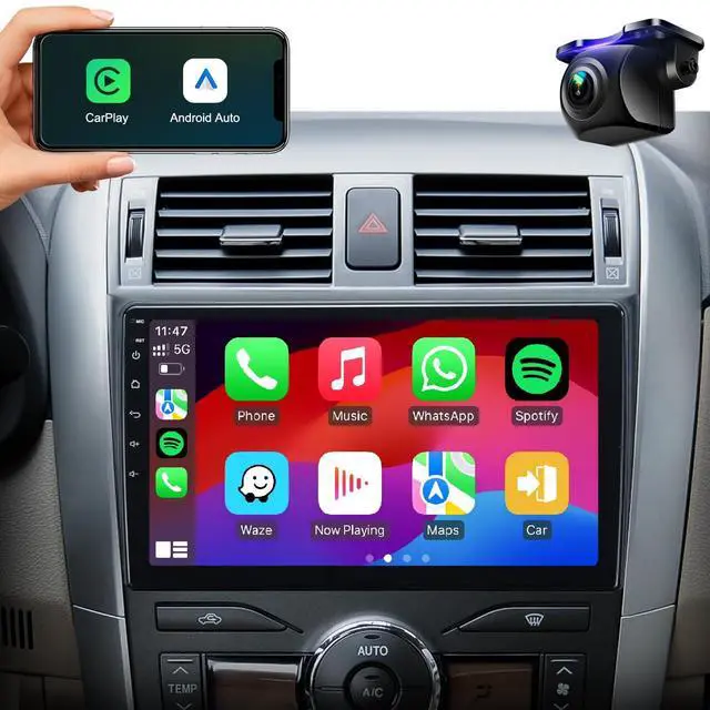 Main image of car Stereo Radio Upgrade for Toyota Corolla 2009 2010 2011 2012 2013,with 9" Touch Screen Head Unit with Android 13/5G WiFi/carplay/Android auto/GPS Navigation/Bluetooth/FM/RDS/HD Backup Camera