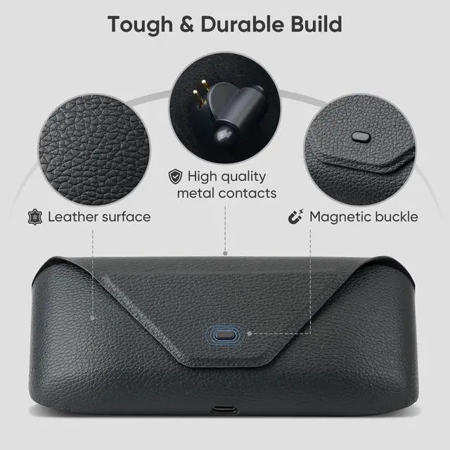Alt view image 4 of 7 - Portable Charging Case for Ray-Ban Meta Headliner/Skyler/Wayfarer/Oakley HSTN/Blayzer Optics/Scriber Optics, Smart Glasses Replacement Charger Dock with LED Indicator