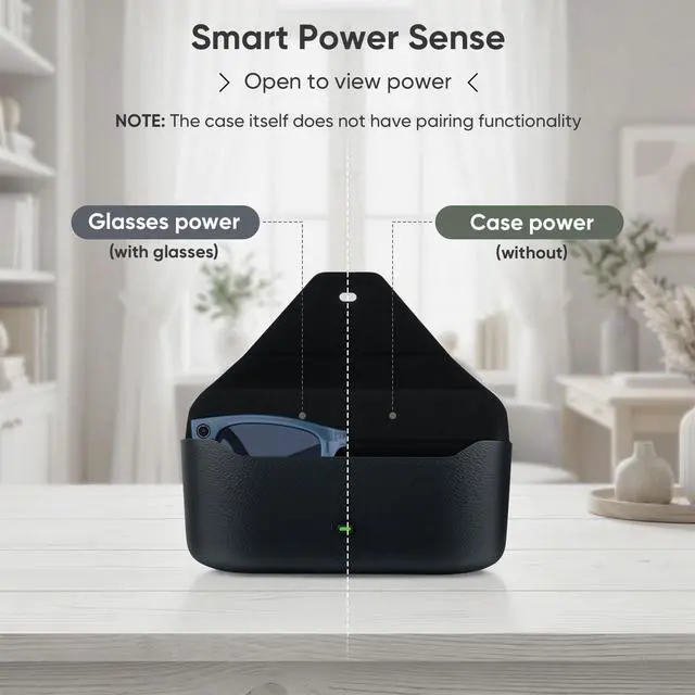 Alt view image 5 of 7 - Portable Charging Case for Ray-Ban Meta Headliner/Skyler/Wayfarer/Oakley HSTN/Blayzer Optics/Scriber Optics, Smart Glasses Replacement Charger Dock with LED Indicator
