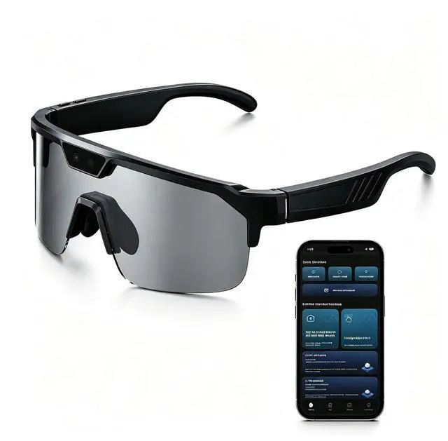 Main image of Smart AI Glasses with Camera, Video Recording Glasses with EIS Anti-Shake | Smart Polarized Bluetooth Sunglasses for Men Women, Cycling Glasses with Voice Assistant