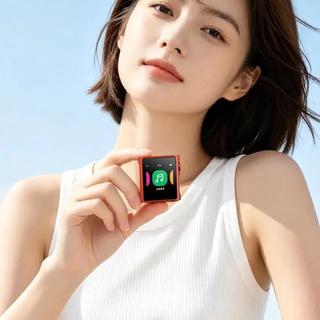 Alt view image 7 of 7 - M0 Pura Hi-Fi MP3 Player, Dual CS43131 DAC, 250mW@32 Balanced Output, LDAC Bluetooth 5.0, USB DAC/AMP, Supports 2TB, 1.54" Touch Screen, Hi-Res Audio Player (Orange)