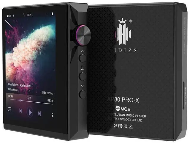 Main image of AP80 Pro-X MP3 Player with Bluetooth, Digital Audio Player, Dual ESS9219C Dac Chips, 0.0015% THD+N, DSD256 Native Decoding, MQA LDAC, FLAC, Black