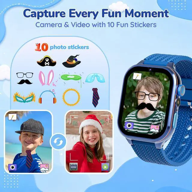 Alt view image 5 of 7 - Kids Watch Kids Toys, 1.69'' Smart Watch with 180+ Learning Games | Kids Digital Watch, Toddler Toys with Video Camera Music Pedometer, Birthday Gifts for 3 4 5 6 7 8 9 10 Year Old Boys
