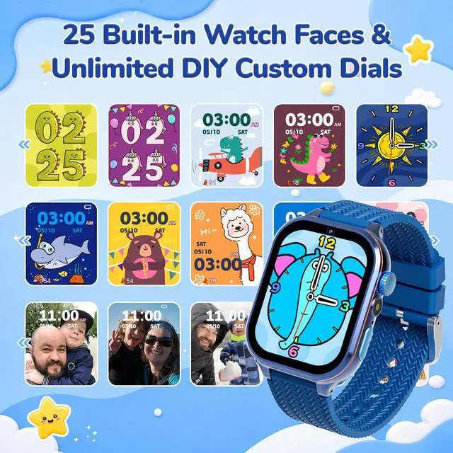 Alt view image 4 of 7 - Kids Watch Kids Toys, 1.69'' Smart Watch with 180+ Learning Games | Kids Digital Watch, Toddler Toys with Video Camera Music Pedometer, Birthday Gifts for 3 4 5 6 7 8 9 10 Year Old Boys