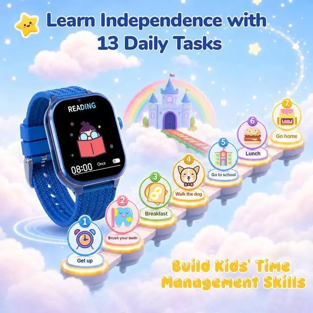Alt view image 7 of 7 - Kids Watch Kids Toys, 1.69'' Smart Watch with 180+ Learning Games | Kids Digital Watch, Toddler Toys with Video Camera Music Pedometer, Birthday Gifts for 3 4 5 6 7 8 9 10 Year Old Boys