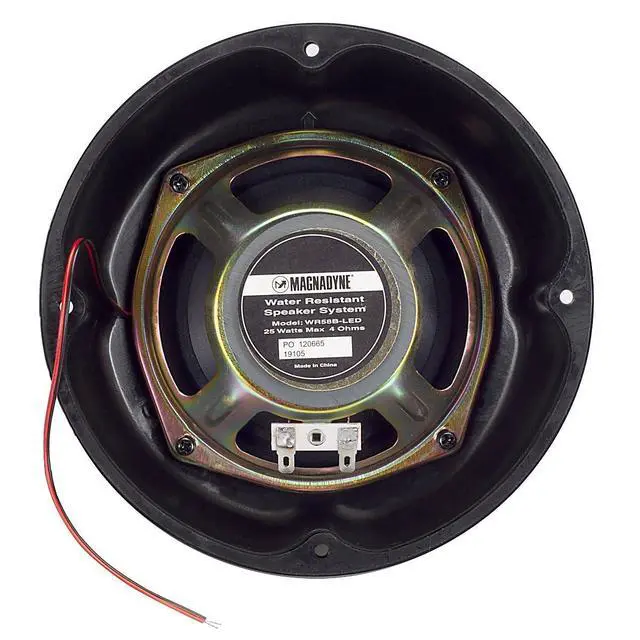 Alt view image 2 of 4 - 5 Water Resistant Surface Mount Speakers with Blue LED Lights for Marine, RVs, & Hot Tubs Pair