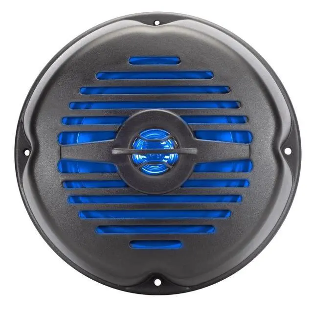 Alt view image 3 of 4 - 5 Water Resistant Surface Mount Speakers with Blue LED Lights for Marine, RVs, & Hot Tubs Pair
