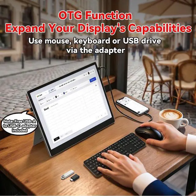 Alt view image 6 of 7 - S123E 12.3 Inches Portable Monitor Touchscreen Monitor for Switch/Switch 2 | 1920 x1280 Ultra Slim Mini Travel Monitor 1280P IPS Display 100% sRGB for Laptop Surface PC Xbox PS4/5 and Office