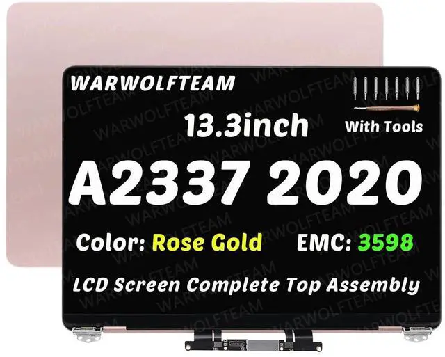 Main image of LCD Screen for MacBook Air M1 2020 A2337 EMC 3598 Rose Gold