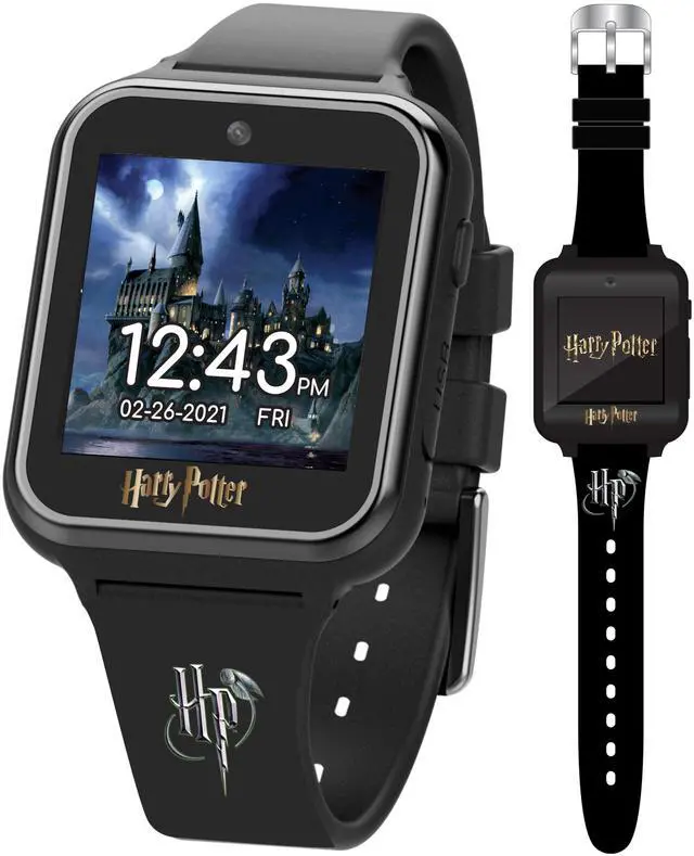 Main image of Harry Potter Kids Smart Watch Interactive Touchscreen Watch with 10 Changeable Faces, Camera, Games, Alarm, Stopwatch, Step Counter & Calculator Fits Wrists from 5.5" to 8"