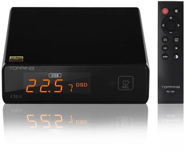 Main image of Topping E30 II DAC Preamp Audio Decoder- 2xAK4493S Hi-Res XMOS XU208 DAC 32Bit/768kHz DSD512 DSD Direct Mode for USB/Coax/Opt Inputs RCA HiFi Stereo Digital Audio Decoder(Black)