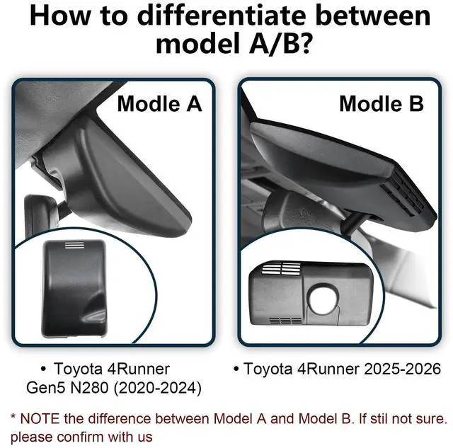 Alt view image 2 of 7 - 4K Dash Cam for Toyota 4Runner 2025 2026 (Model B) | Limited SR5 TRD Off Road Premium TRD Sport Premium etc, Integrated OEM Look, UHD 2160P Video, App & WiFi, GPS, 64GB Card