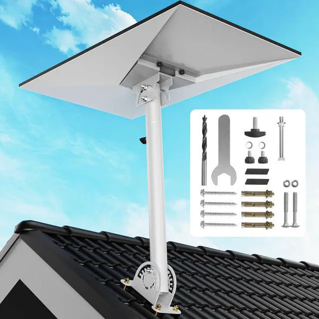 Main image of Starlink Gen 3/4/4X Mount Kit, 360° Heavy Duty Adjustable Pivot Mount, for eave, Wall, Roof Mount and Pole Mount Compatible with Starlink V3/V4 Standard Dish(White)