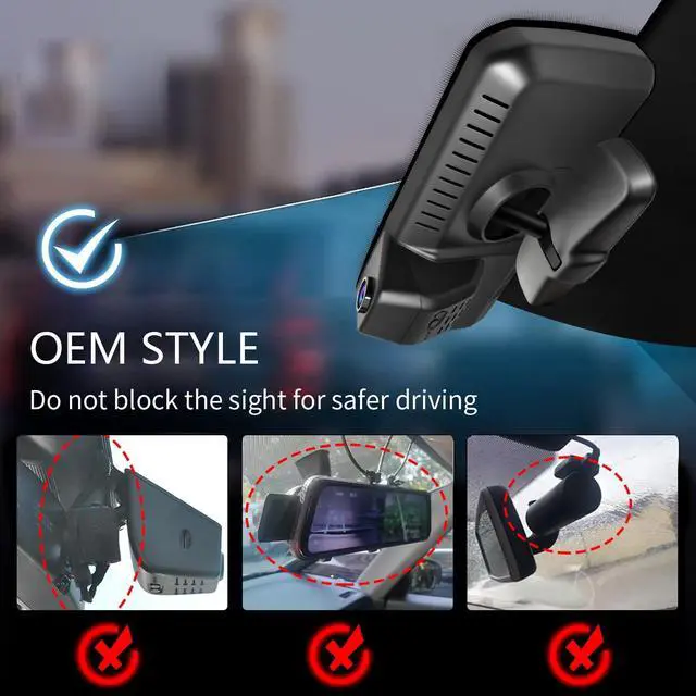 Alt view image 6 of 7 - 4K Dash Cam for Toyota 4Runner 2025 2026 (Model B) | Limited SR5 TRD Off Road Premium TRD Sport Premium etc, Integrated OEM Look, UHD 2160P Video, App & WiFi, GPS, 64GB Card