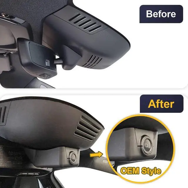Alt view image 4 of 7 - 4K Dash Cam Suitable for Volvo XC40 & XC40 Recharge B4 B5 T4 T5 P8 (Model B), Integrated OEM Look, Ultra HD 2160P Video, Loop Recording, Built-in WiFi & APP, G-Sensor, Plug&Play, 64GB Card