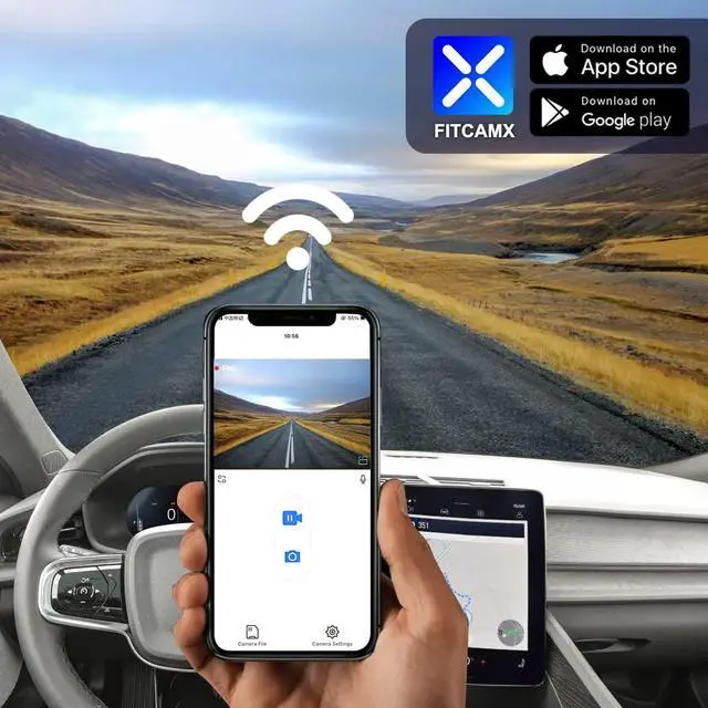 Alt view image 4 of 6 - 4K Dash Cam Suitable for Polestar 2 2021-2026 Peformance Plus Launch Edition, Integrated OEM Style, Ultra HD 2160P Video, Built-in WiFi & APP, Loop Recording, G-Sensor, Plug & Play, 64GB Card